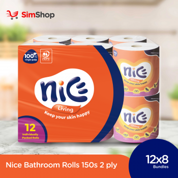 Nice BR 150 sheets 2 ply, 12 packs x 8 bundles